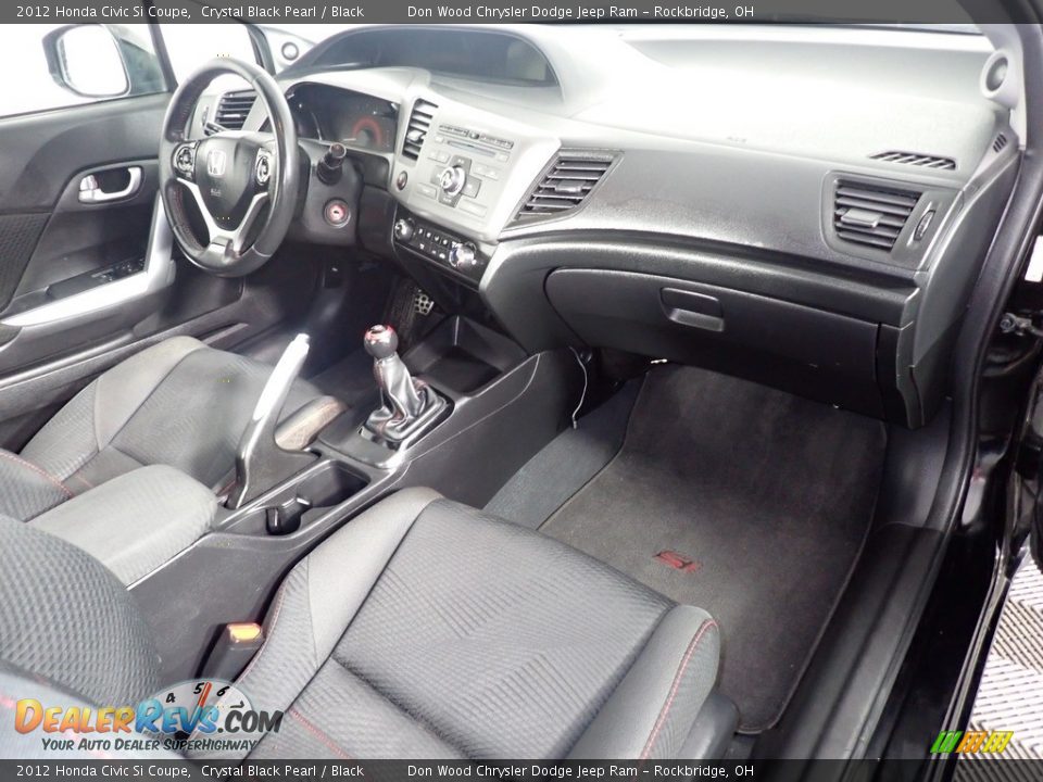 2012 Honda Civic Si Coupe Crystal Black Pearl / Black Photo #34