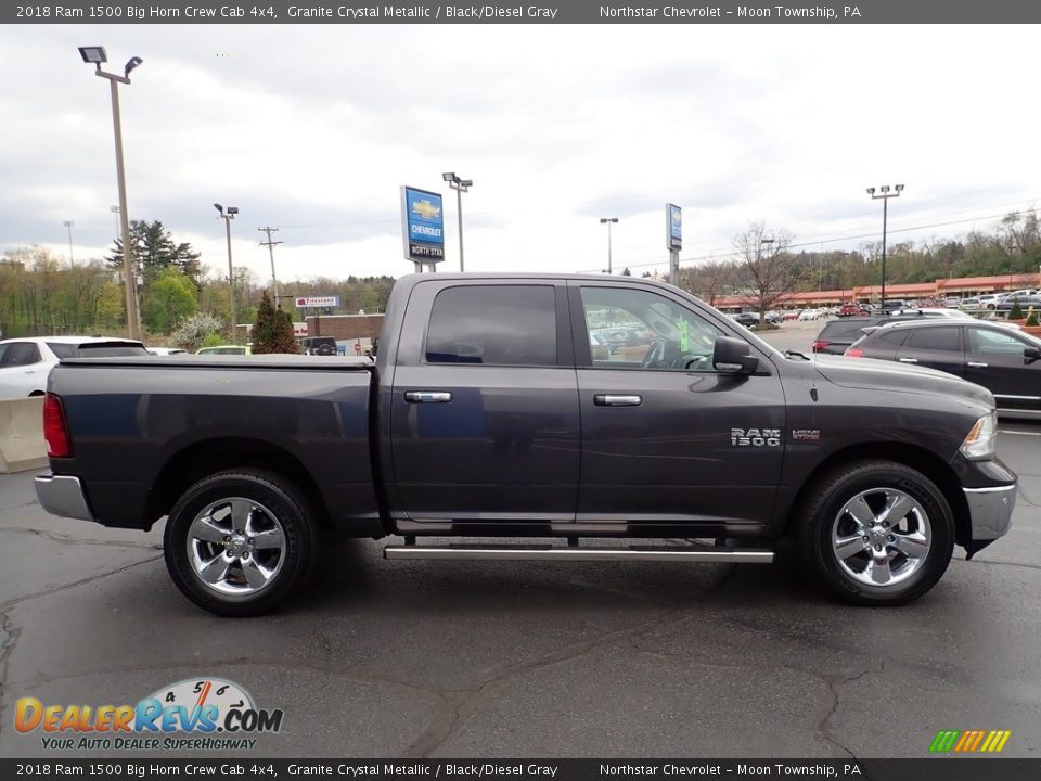 2018 Ram 1500 Big Horn Crew Cab 4x4 Granite Crystal Metallic / Black/Diesel Gray Photo #9
