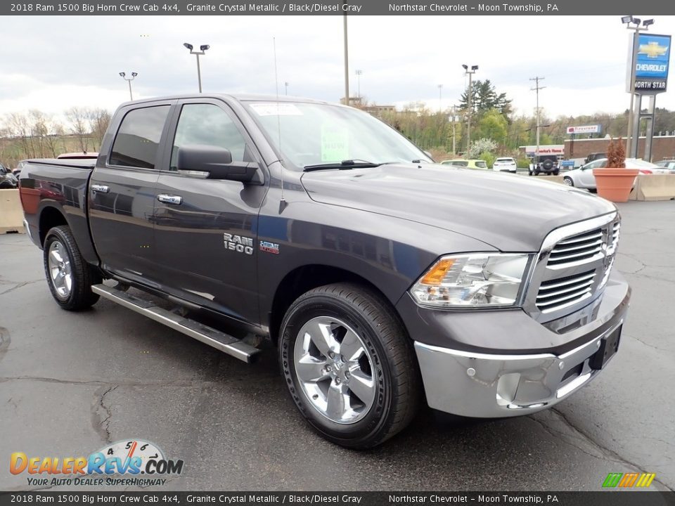 2018 Ram 1500 Big Horn Crew Cab 4x4 Granite Crystal Metallic / Black/Diesel Gray Photo #10
