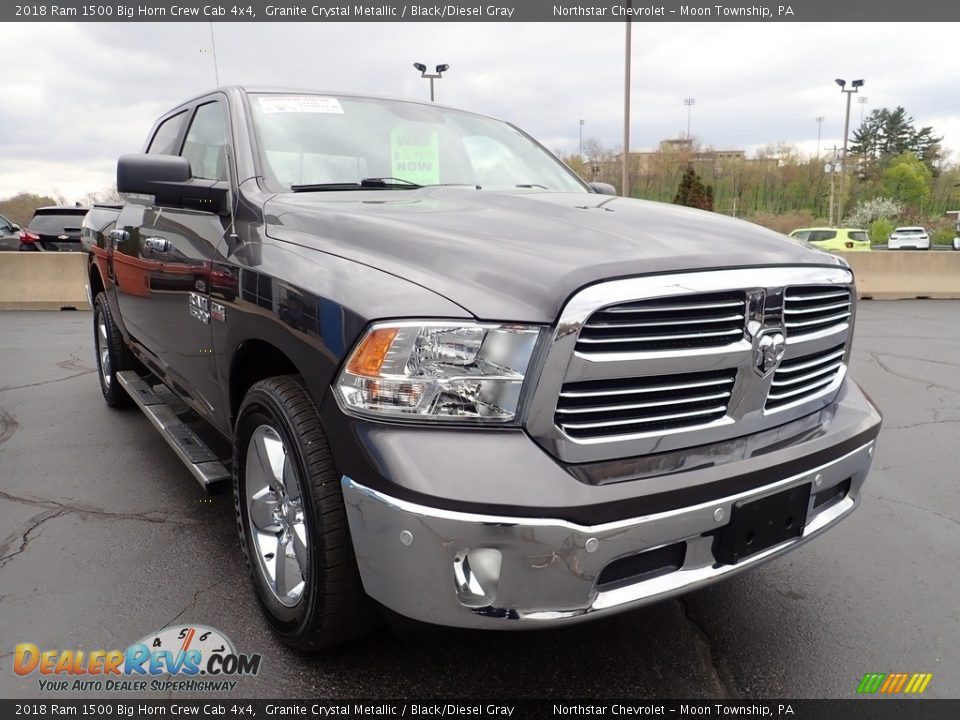 2018 Ram 1500 Big Horn Crew Cab 4x4 Granite Crystal Metallic / Black/Diesel Gray Photo #11