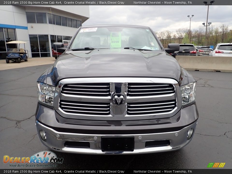 2018 Ram 1500 Big Horn Crew Cab 4x4 Granite Crystal Metallic / Black/Diesel Gray Photo #12