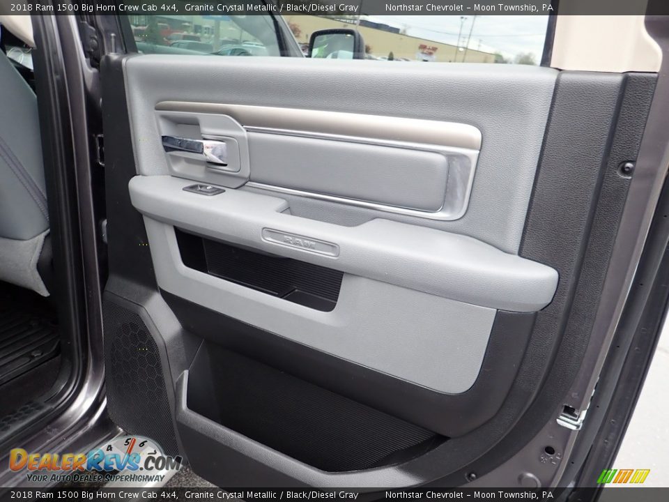2018 Ram 1500 Big Horn Crew Cab 4x4 Granite Crystal Metallic / Black/Diesel Gray Photo #18