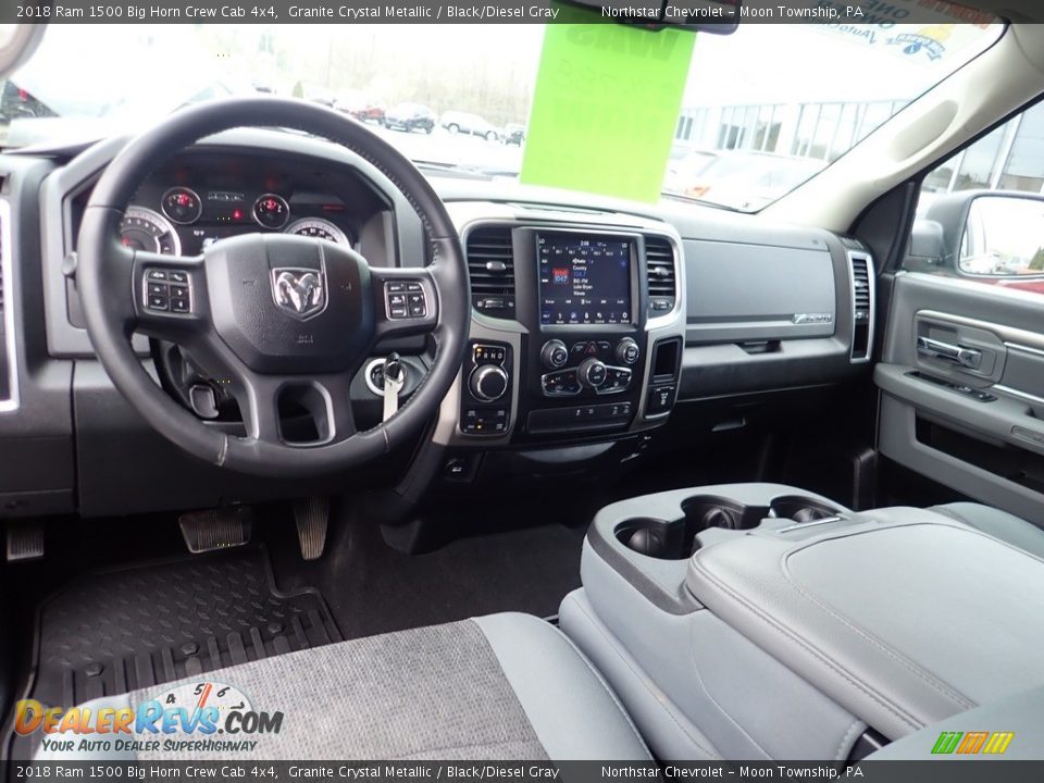2018 Ram 1500 Big Horn Crew Cab 4x4 Granite Crystal Metallic / Black/Diesel Gray Photo #21