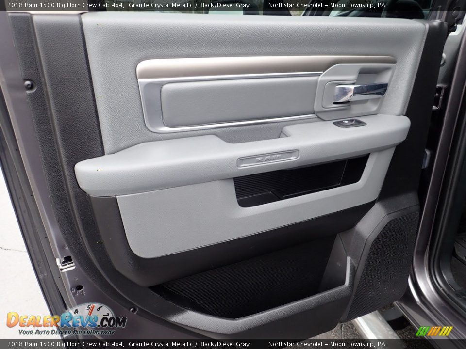 2018 Ram 1500 Big Horn Crew Cab 4x4 Granite Crystal Metallic / Black/Diesel Gray Photo #22