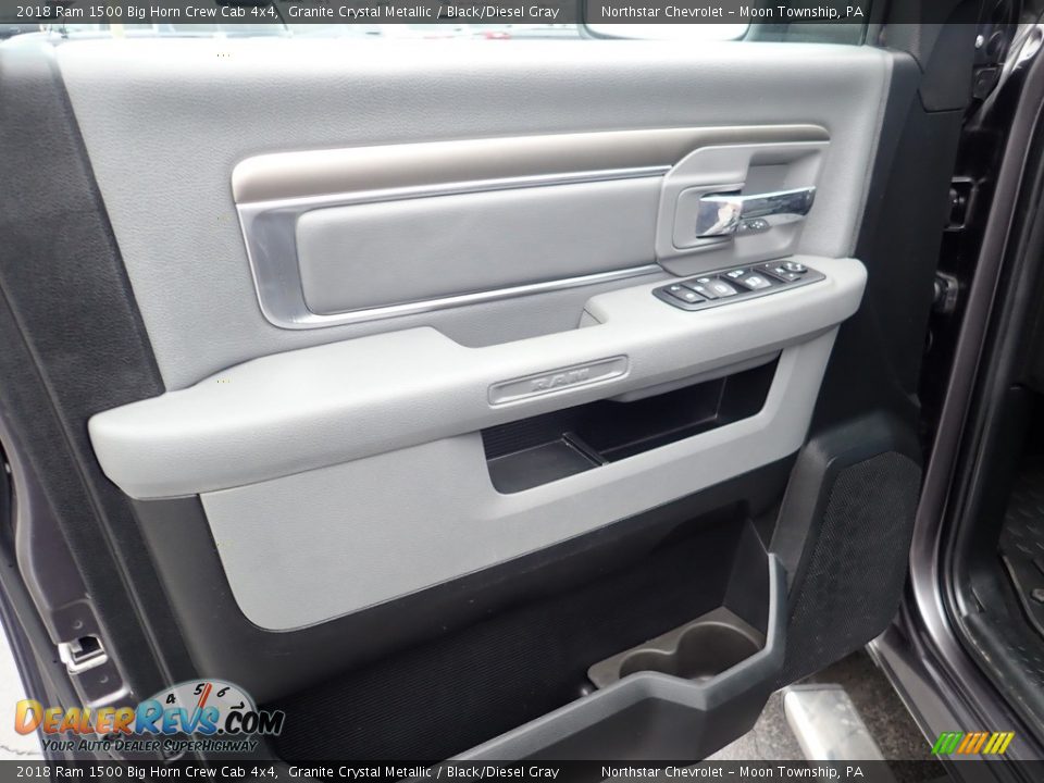 2018 Ram 1500 Big Horn Crew Cab 4x4 Granite Crystal Metallic / Black/Diesel Gray Photo #23