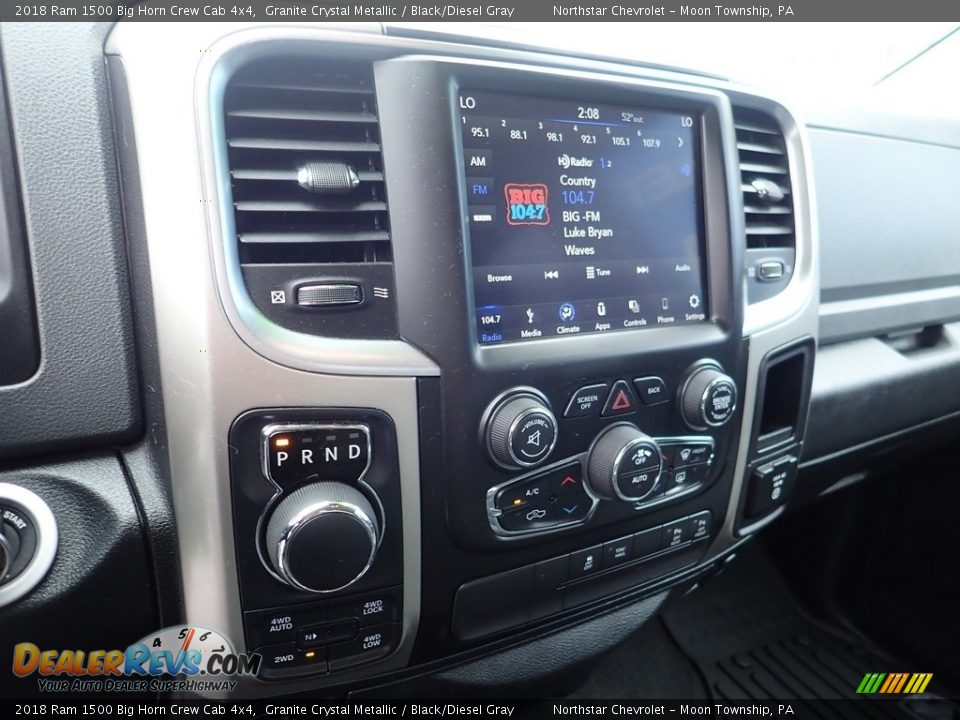 2018 Ram 1500 Big Horn Crew Cab 4x4 Granite Crystal Metallic / Black/Diesel Gray Photo #27