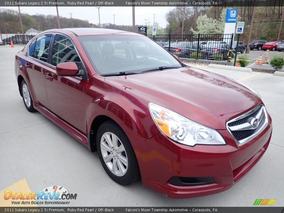 2011 Subaru Legacy 2.5i Premium Ruby Red Pearl / Off-Black Photo #6