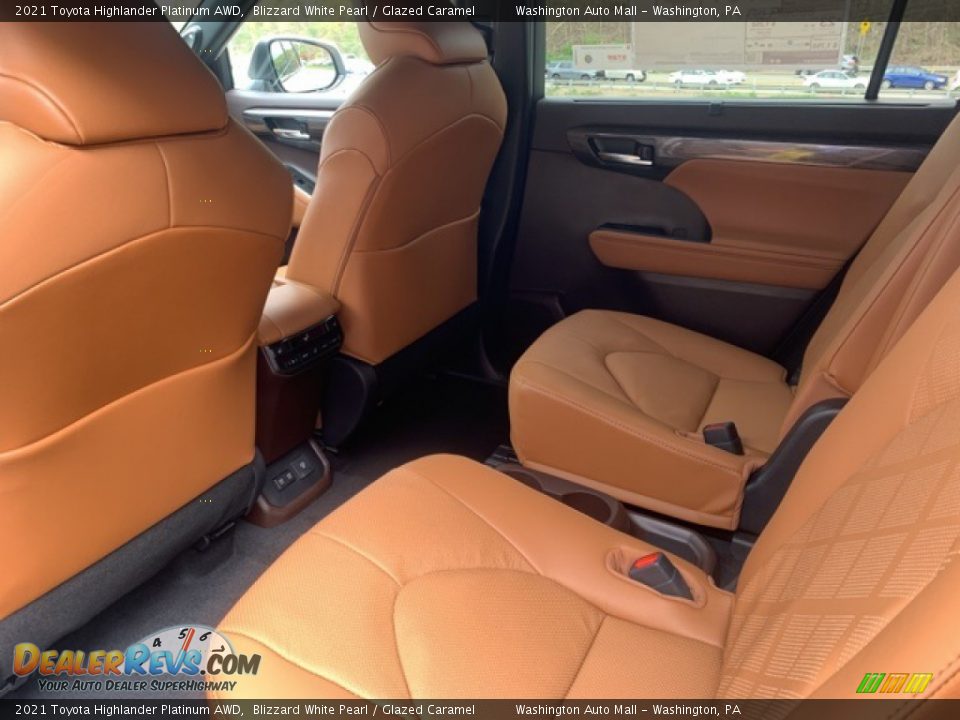 Rear Seat of 2021 Toyota Highlander Platinum AWD Photo #24