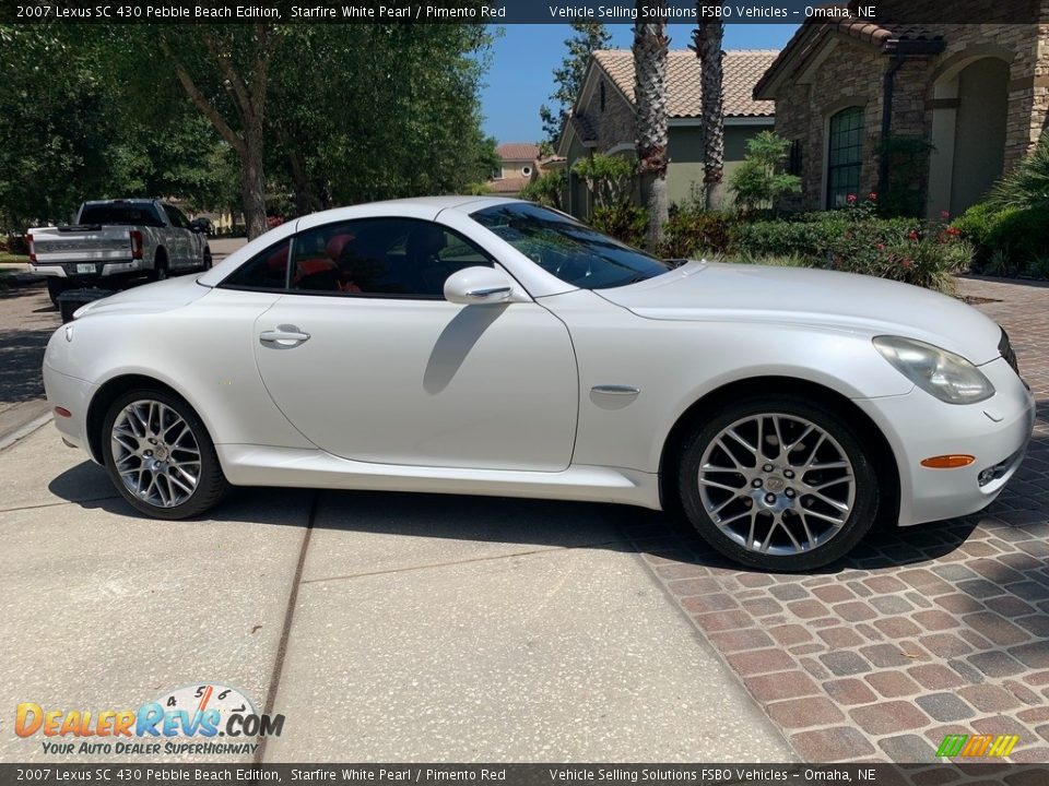 2007 Lexus SC 430 Pebble Beach Edition Starfire White Pearl / Pimento Red Photo #7