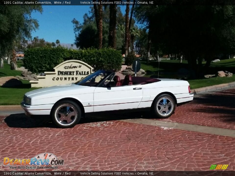 1991 Cadillac Allante Convertible White / Red Photo #1