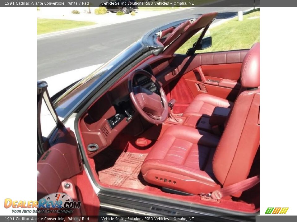 1991 Cadillac Allante Convertible White / Red Photo #4