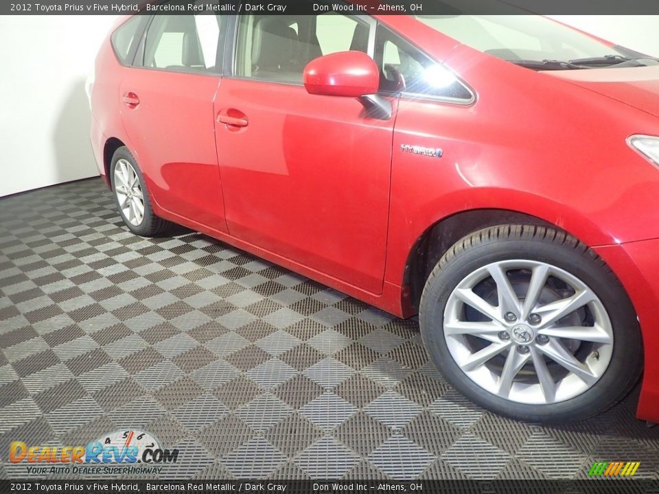 2012 Toyota Prius v Five Hybrid Barcelona Red Metallic / Dark Gray Photo #4