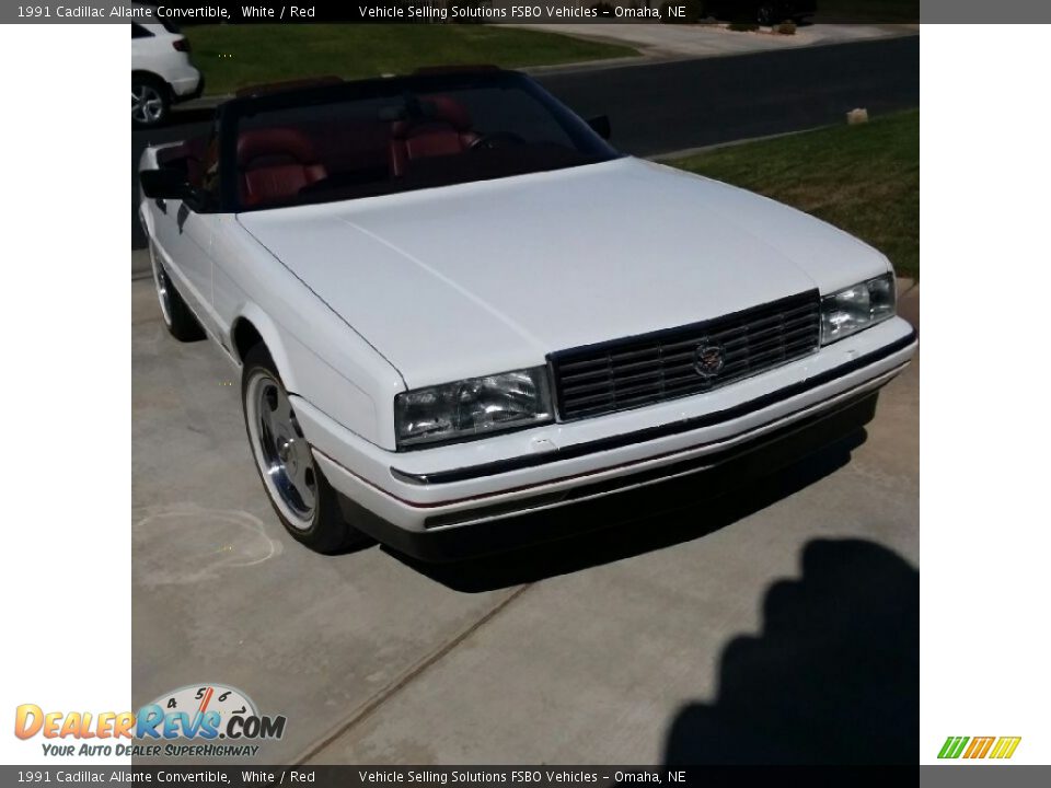 1991 Cadillac Allante Convertible White / Red Photo #7