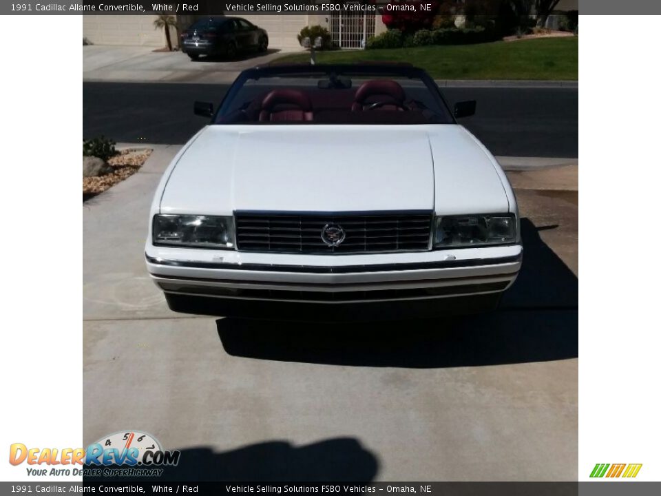 1991 Cadillac Allante Convertible White / Red Photo #8