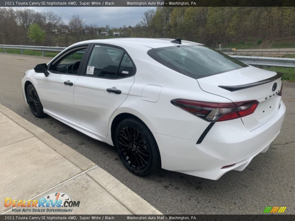 2021 Toyota Camry SE Nightshade AWD Super White / Black Photo #2