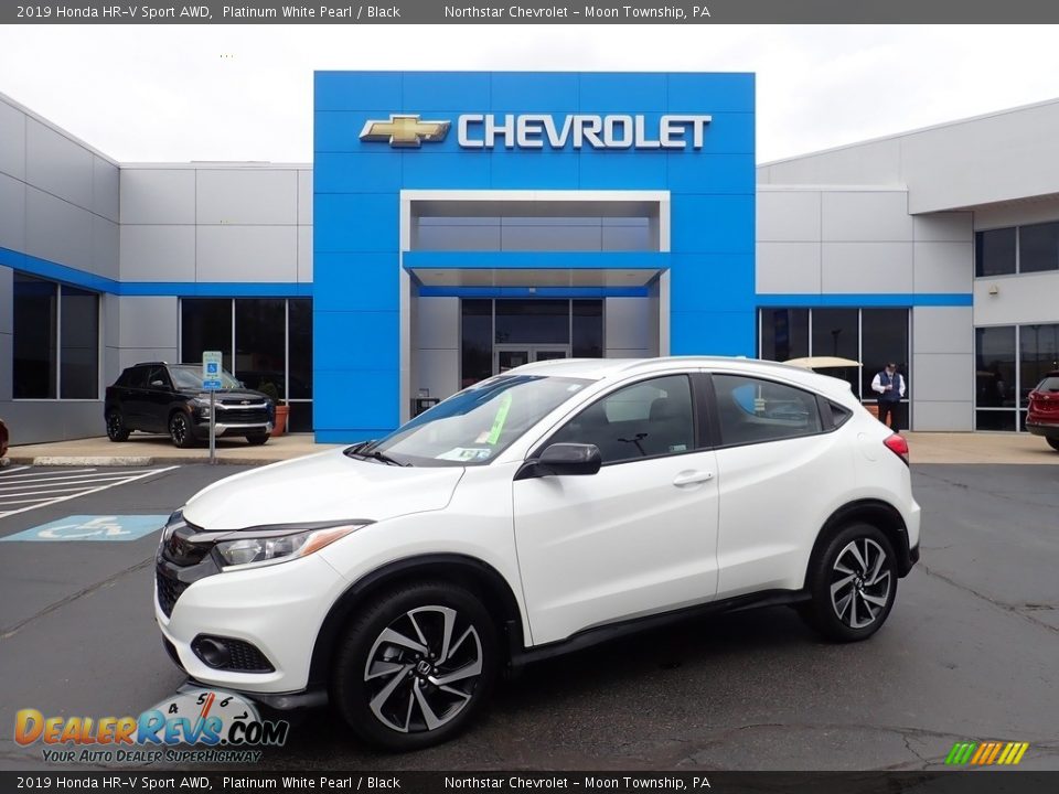 2019 Honda HR-V Sport AWD Platinum White Pearl / Black Photo #1