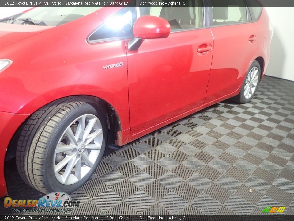 2012 Toyota Prius v Five Hybrid Barcelona Red Metallic / Dark Gray Photo #10