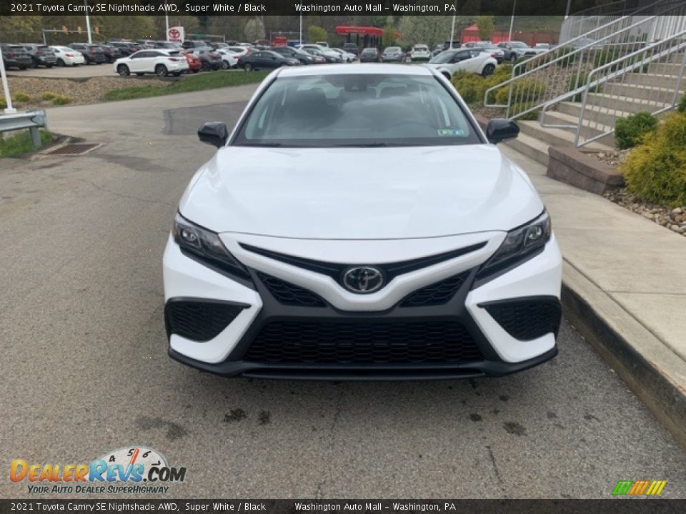 2021 Toyota Camry SE Nightshade AWD Super White / Black Photo #11