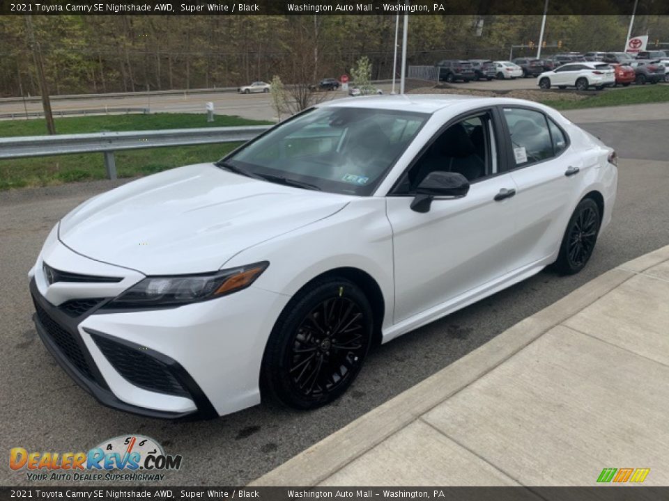 2021 Toyota Camry SE Nightshade AWD Super White / Black Photo #12