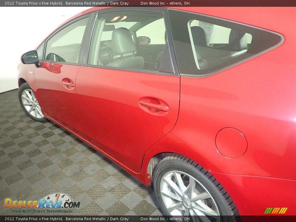 2012 Toyota Prius v Five Hybrid Barcelona Red Metallic / Dark Gray Photo #17