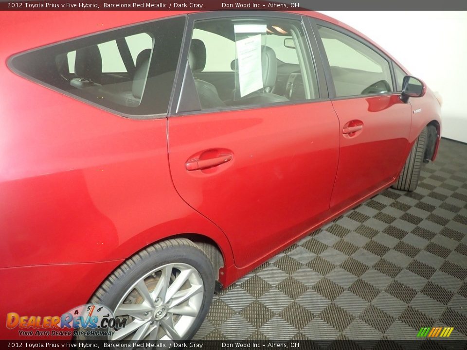 2012 Toyota Prius v Five Hybrid Barcelona Red Metallic / Dark Gray Photo #18
