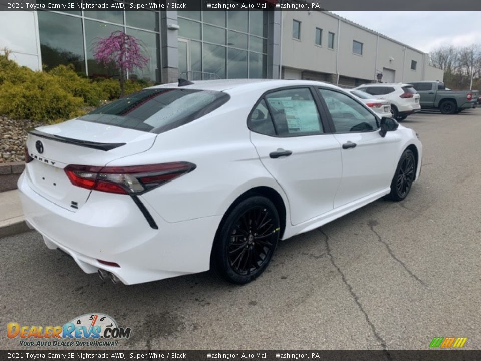 2021 Toyota Camry SE Nightshade AWD Super White / Black Photo #14