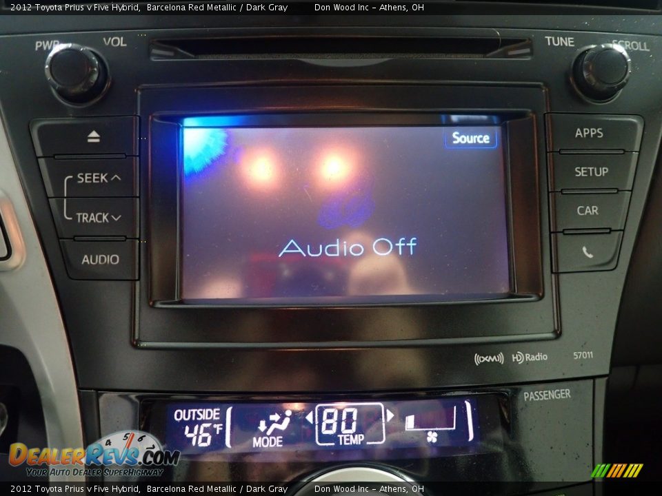 2012 Toyota Prius v Five Hybrid Barcelona Red Metallic / Dark Gray Photo #25