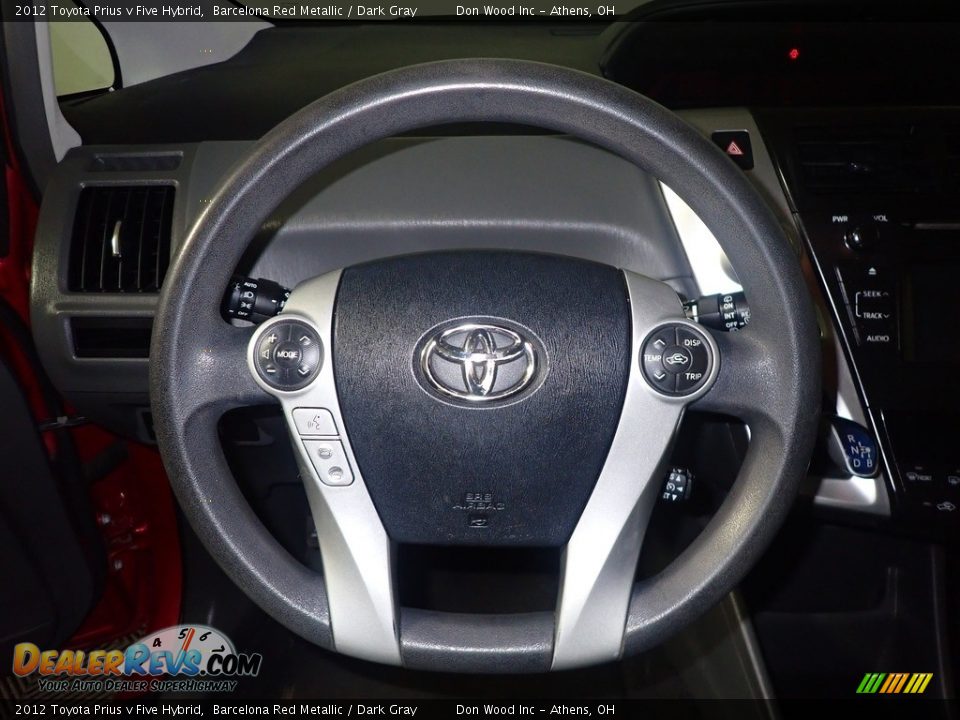 2012 Toyota Prius v Five Hybrid Barcelona Red Metallic / Dark Gray Photo #26