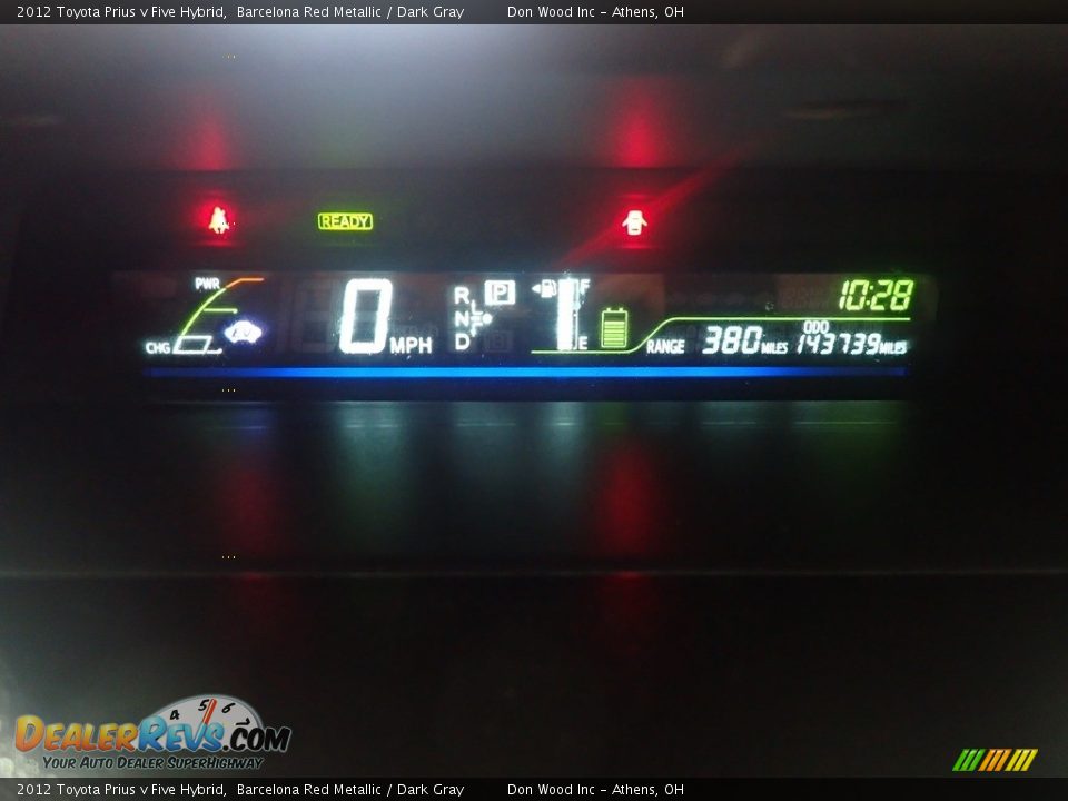 2012 Toyota Prius v Five Hybrid Barcelona Red Metallic / Dark Gray Photo #27