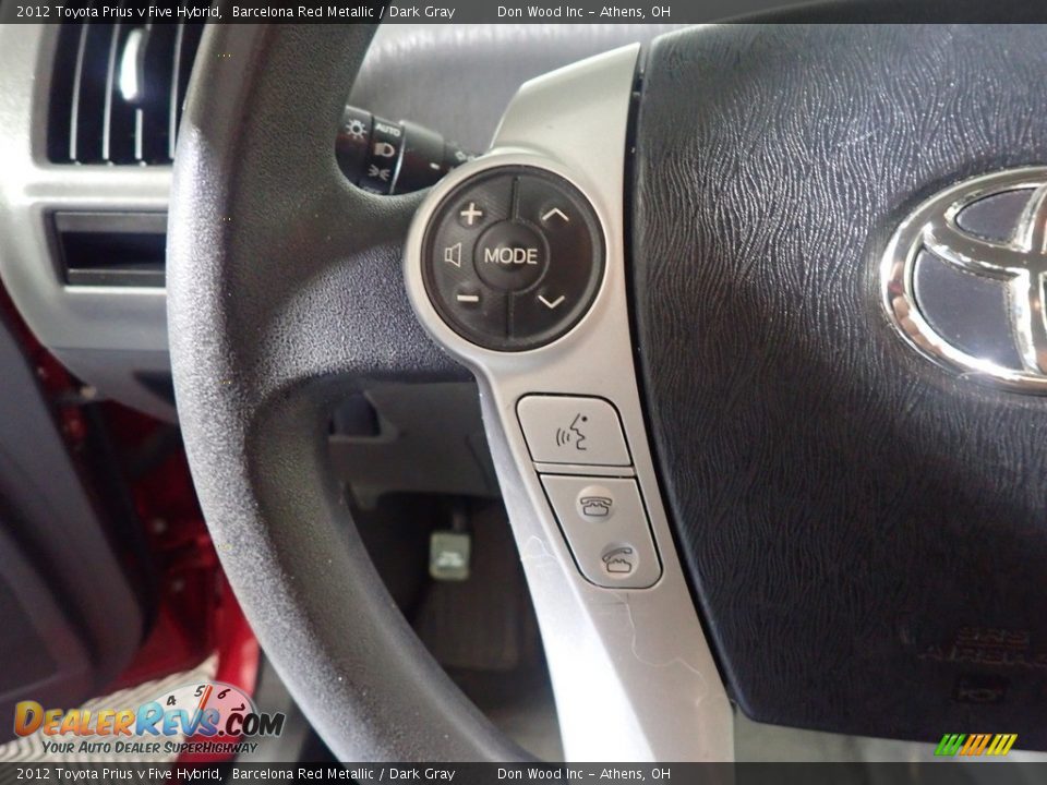 2012 Toyota Prius v Five Hybrid Barcelona Red Metallic / Dark Gray Photo #28