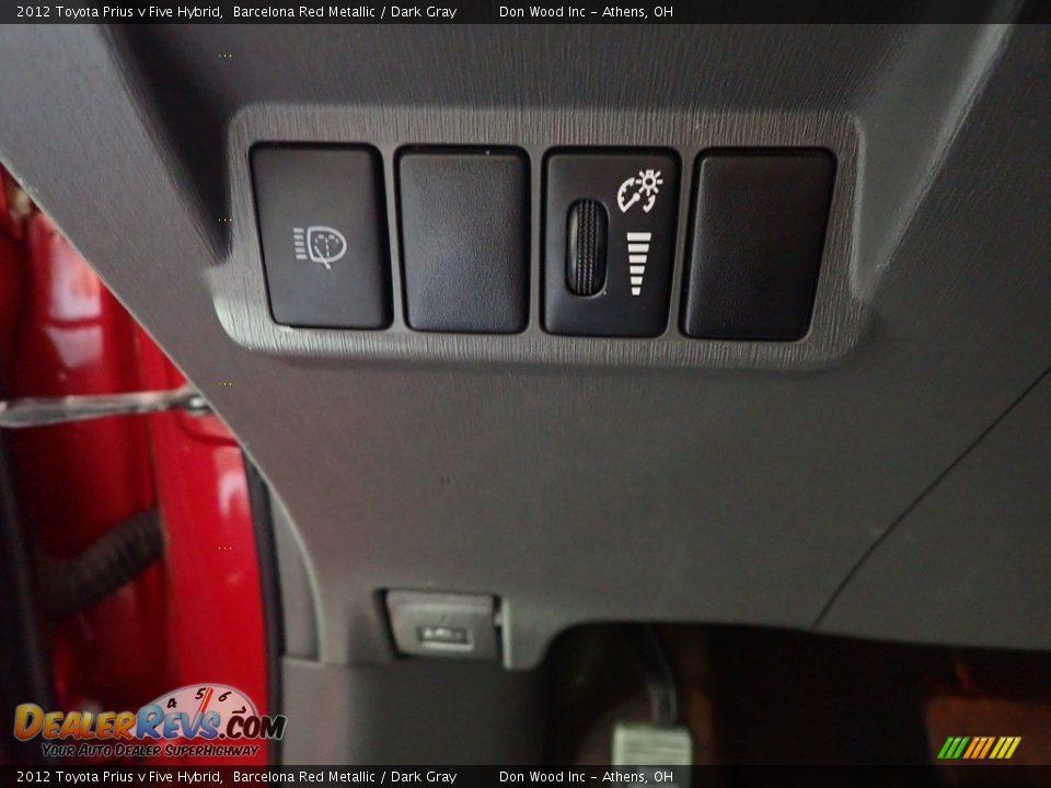 2012 Toyota Prius v Five Hybrid Barcelona Red Metallic / Dark Gray Photo #30