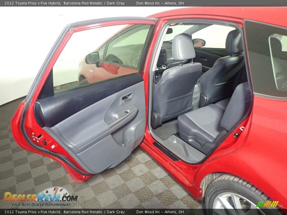 2012 Toyota Prius v Five Hybrid Barcelona Red Metallic / Dark Gray Photo #33