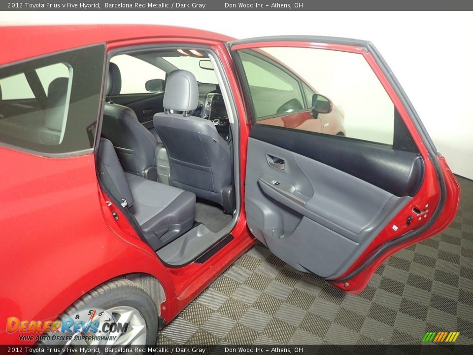 2012 Toyota Prius v Five Hybrid Barcelona Red Metallic / Dark Gray Photo #35