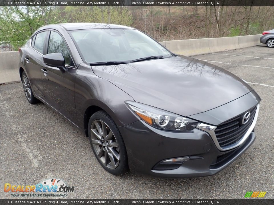 2018 Mazda MAZDA3 Touring 4 Door Machine Gray Metallic / Black Photo #4