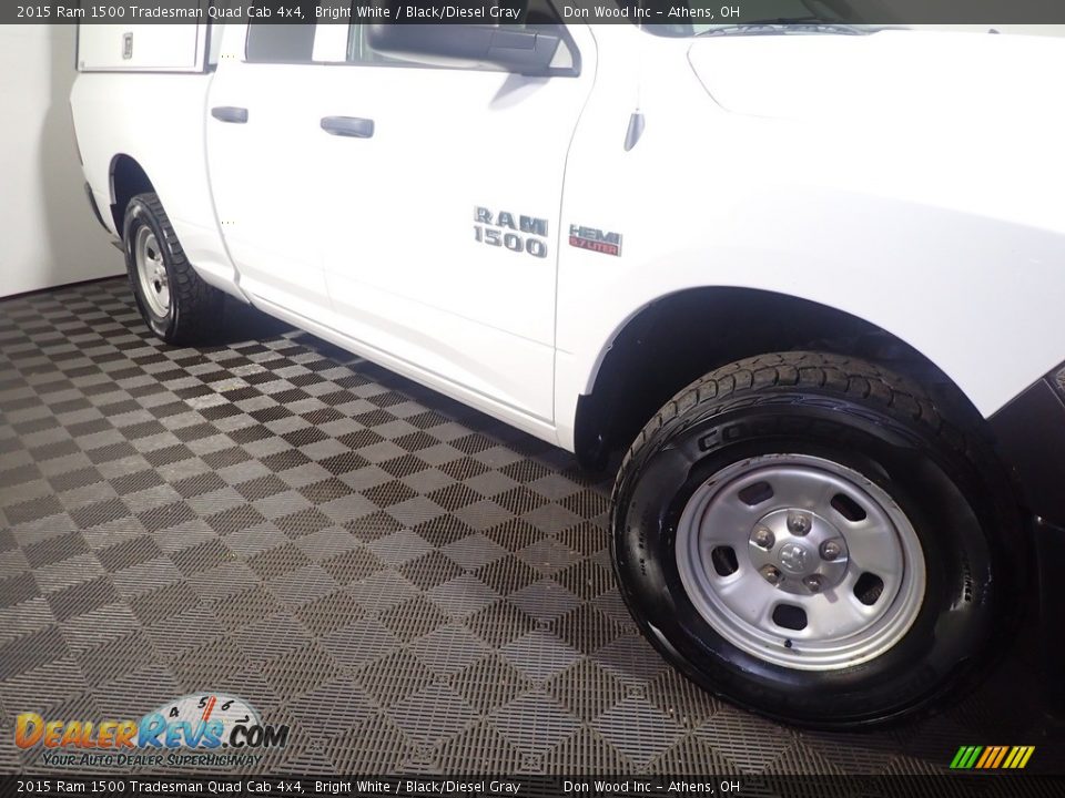 2015 Ram 1500 Tradesman Quad Cab 4x4 Bright White / Black/Diesel Gray Photo #3