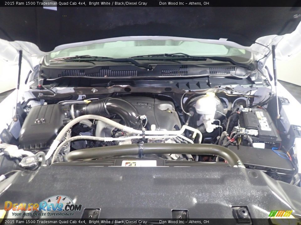 2015 Ram 1500 Tradesman Quad Cab 4x4 Bright White / Black/Diesel Gray Photo #6