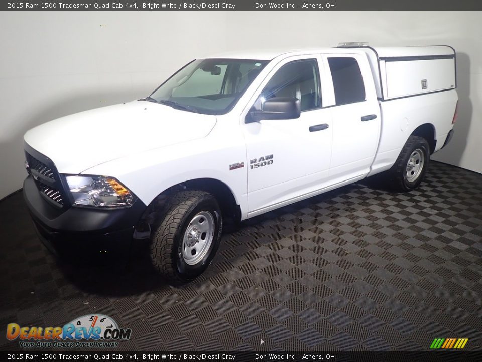 2015 Ram 1500 Tradesman Quad Cab 4x4 Bright White / Black/Diesel Gray Photo #8