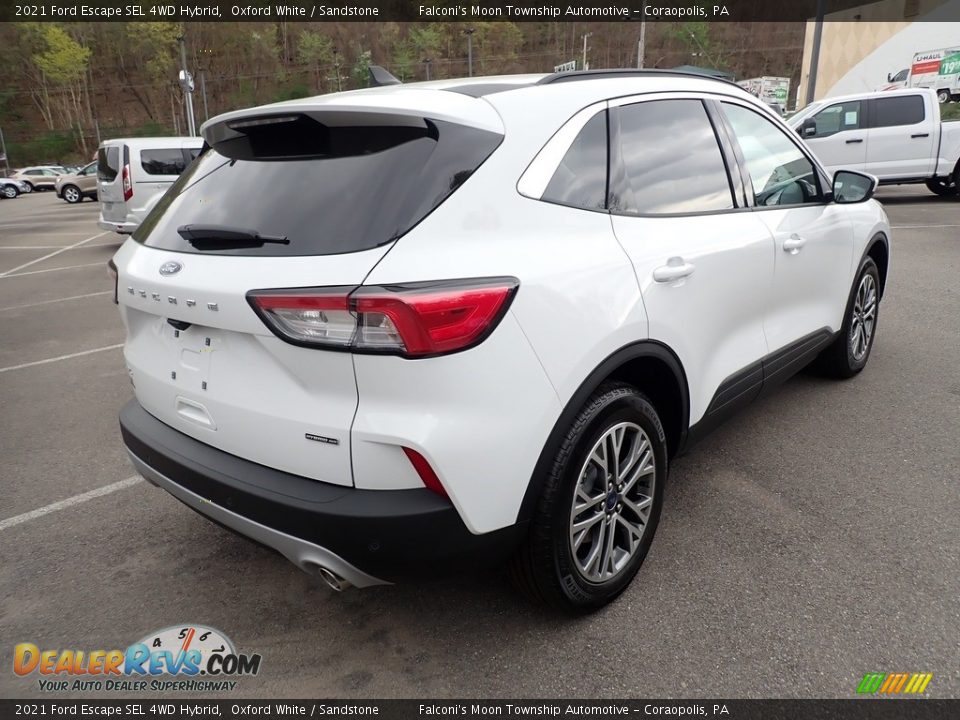 2021 Ford Escape SEL 4WD Hybrid Oxford White / Sandstone Photo #2