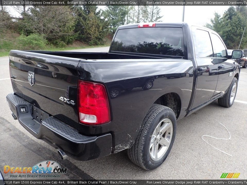 2018 Ram 1500 Express Crew Cab 4x4 Brilliant Black Crystal Pearl / Black/Diesel Gray Photo #3