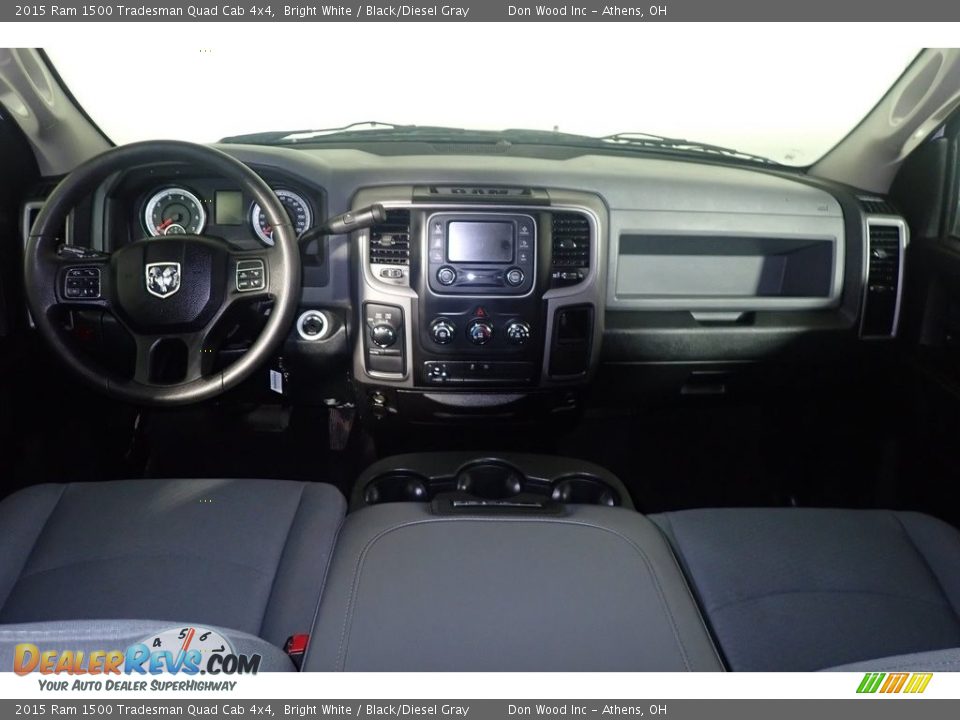 2015 Ram 1500 Tradesman Quad Cab 4x4 Bright White / Black/Diesel Gray Photo #22