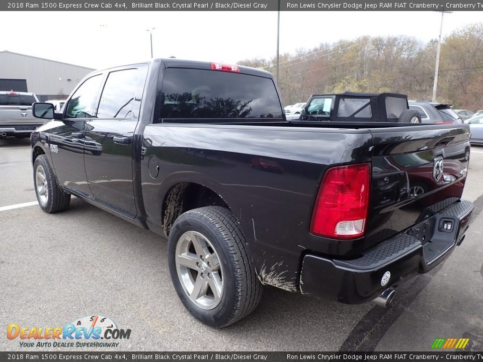 2018 Ram 1500 Express Crew Cab 4x4 Brilliant Black Crystal Pearl / Black/Diesel Gray Photo #4