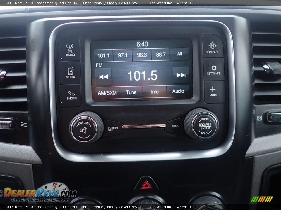 2015 Ram 1500 Tradesman Quad Cab 4x4 Bright White / Black/Diesel Gray Photo #24