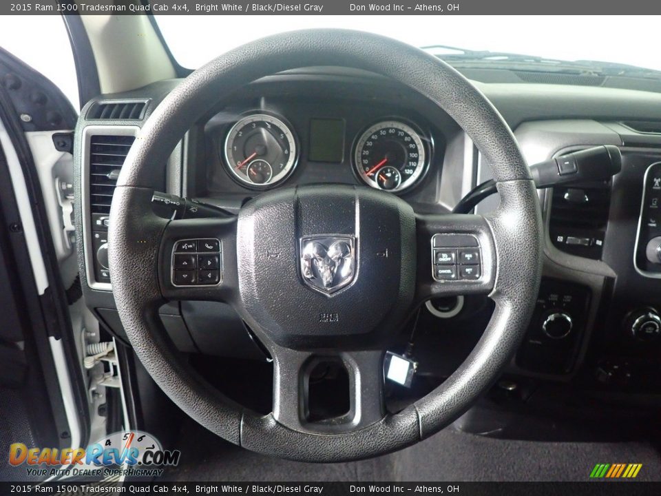 2015 Ram 1500 Tradesman Quad Cab 4x4 Bright White / Black/Diesel Gray Photo #25