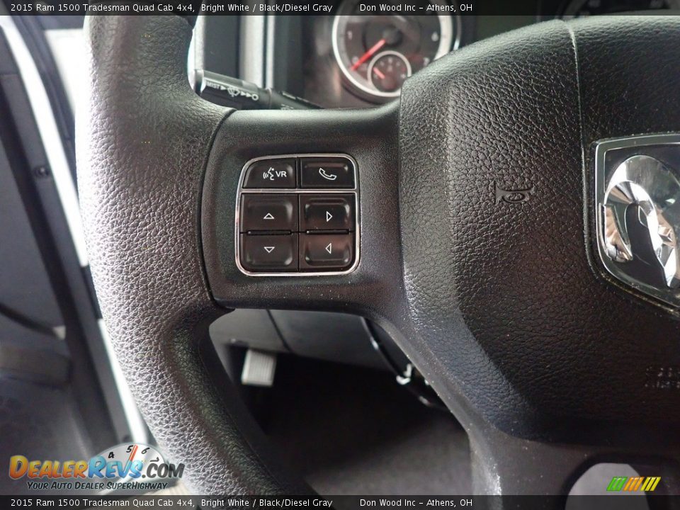 2015 Ram 1500 Tradesman Quad Cab 4x4 Bright White / Black/Diesel Gray Photo #27