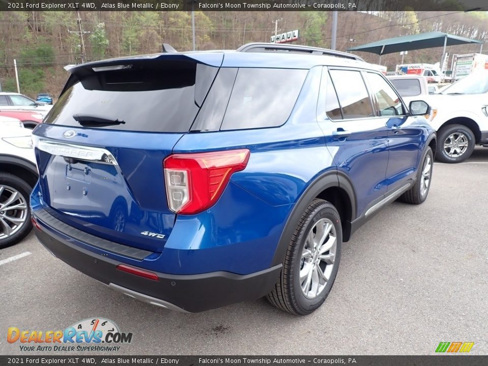 2021 Ford Explorer XLT 4WD Atlas Blue Metallic / Ebony Photo #2
