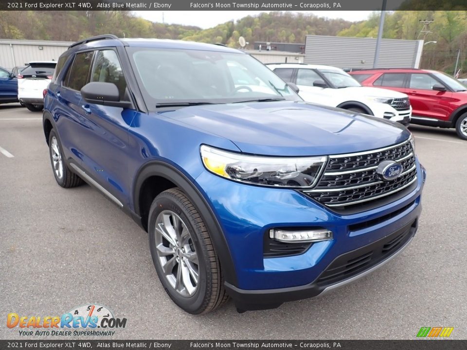 2021 Ford Explorer XLT 4WD Atlas Blue Metallic / Ebony Photo #3