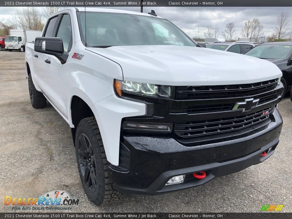 2021 Chevrolet Silverado 1500 LT Trail Boss Crew Cab 4x4 Summit White / Jet Black Photo #2