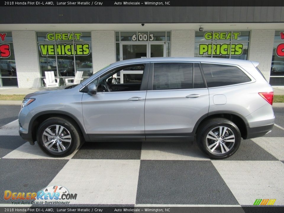 2018 Honda Pilot EX-L AWD Lunar Silver Metallic / Gray Photo #1