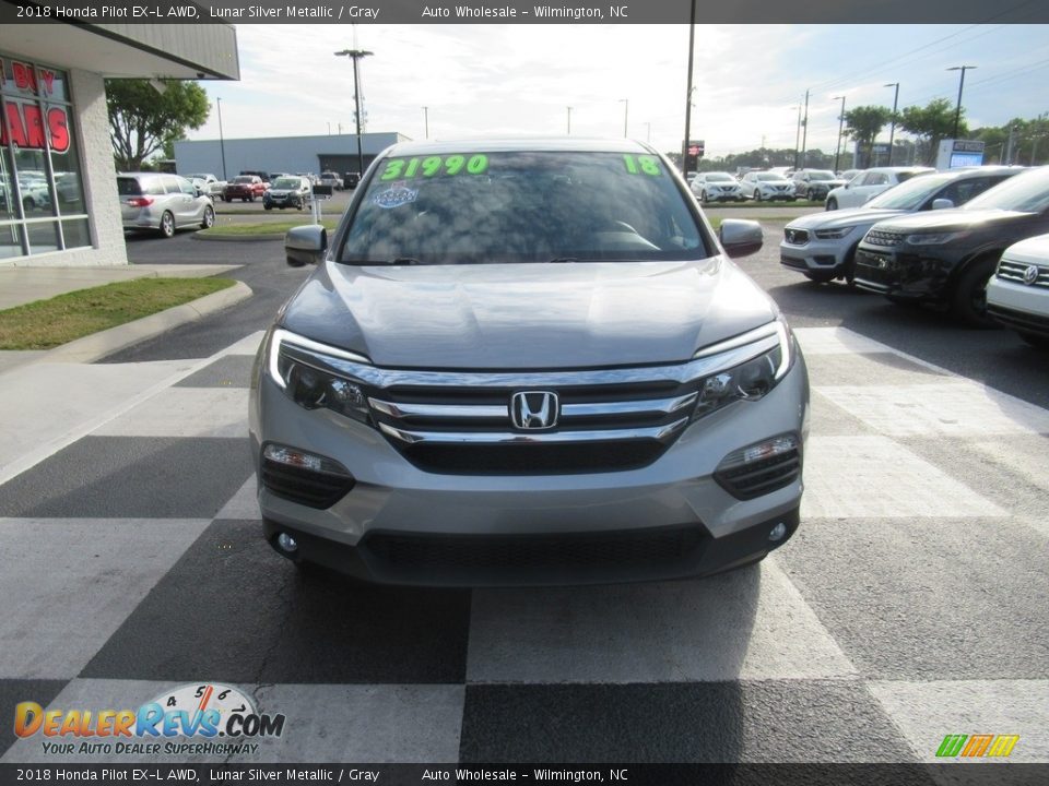 2018 Honda Pilot EX-L AWD Lunar Silver Metallic / Gray Photo #2