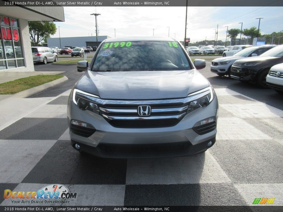 2018 Honda Pilot EX-L AWD Lunar Silver Metallic / Gray Photo #2